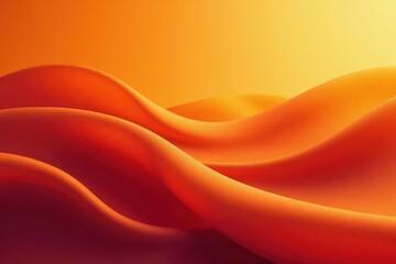 Abstract orange waves, smooth gradients, flowing curves, modern, mobile, aesthetic