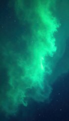 Abstract swirling nebula of vibrant green and blue hues , visual, green