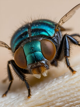 macro visualization of a botfly larva embedded beneath the skin of a mammal