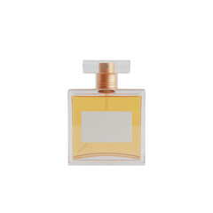 Elegant perfume bottle on transparent background