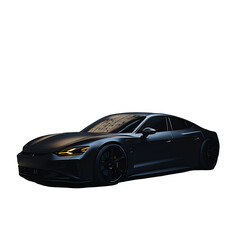 Dark colored coupe vehicle elegant profile