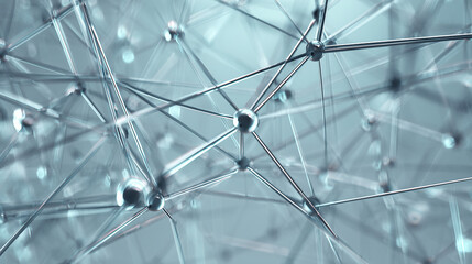 Abstract blue and white interconnected spheres, illustrating futuristic connectivity.