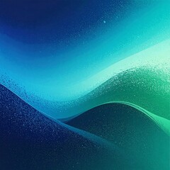 Abstract digital art with flowing blues and greens