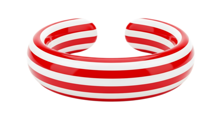 Red and White Striped Bracelet on Black Background Keywords: bracelet, jewelry, accessory