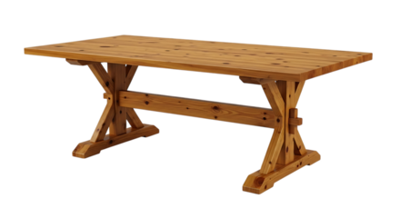 Rustic Pine Wooden Dining Table graphic design