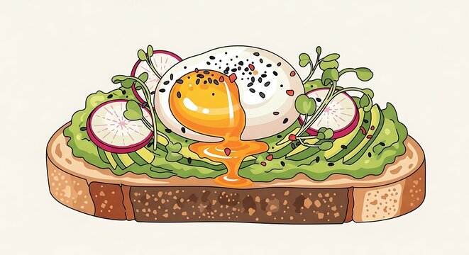 Avocado toast with egg. (3)