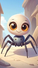 Cute spider character
