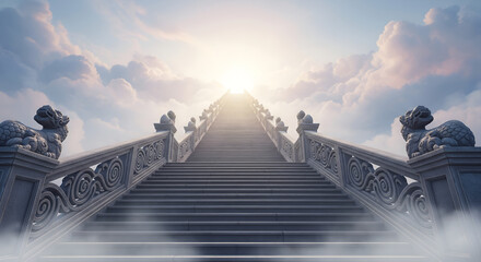 Stairway to the Sky A Dreamlike Ascent
