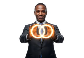 Wedding Rings Glowing Man Holding Symbolizes Love Marriage Partnership Commitment Unity Ceremony Celebration Couple Relationship Icon