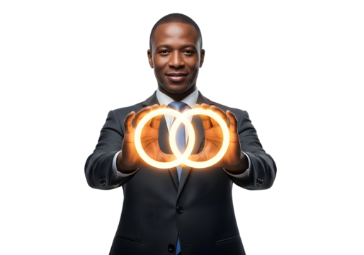 Wedding Rings Glowing Man Holding Symbolizes Love Marriage Partnership Commitment Unity Ceremony Celebration Couple Relationship Icon