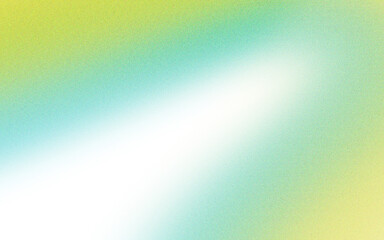 Obraz premium Abstract digital art, a sharp black wedge cuts through a field of soft teal and yellow gradients