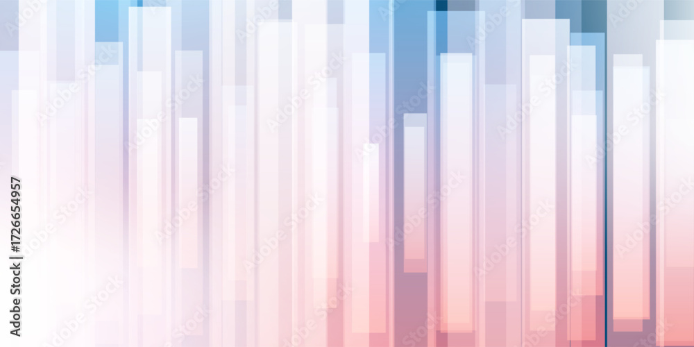 Wall mural abstract vector background with vertical layers of gradient rectangles, thick lines in soft peach, p