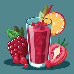 Fruit smoothie in glass