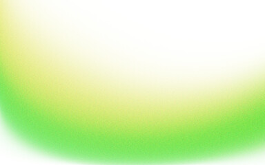 Abstract curved shape, vibrant yellow and green gradient, textured edge