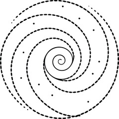 Naklejka premium Black and white abstract spiral swirl design