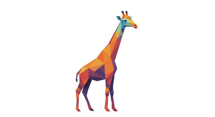 Obraz premium giraffe vector illustrator polygon