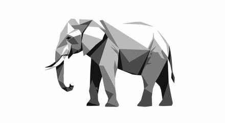 elephant vector illustrator polygon