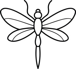 Dragonfly vector illustration isolated on white background