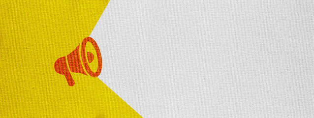 announcement sign on white background	