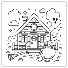 Vintage Halloween Coloring Pages