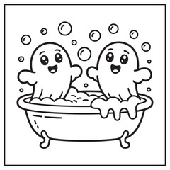 Vintage Halloween Coloring Pages