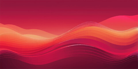 Abstract red and orange wave vector illustration design with a curved shape and light texture pattern for a vibrant colorful artistic backdrop