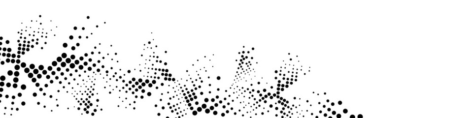 Halftone abstract geometric texture with chaotic particle based triangle shapes molecular design vector illustration for technology advertising medicine presentations business and digital graphics