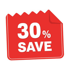 Red sale banner with the text 