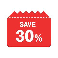 Red sale banner with the text 