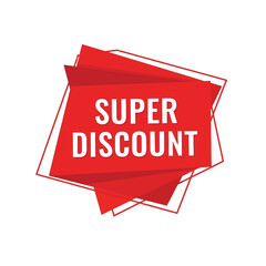 Red sale banner with the text 