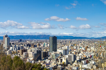 岐阜市街と金華山からの眺望。金華山ドライブウェイ  水道山展望台