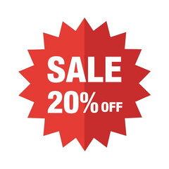 Red sale banner with the text 