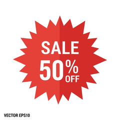 Red sale banner with the text 