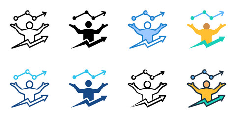 Trader icon set multiple style collection 
