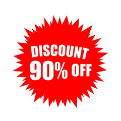 Red sale banner with the text 