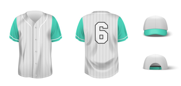 baseball jersey sport uniform realistic mockup