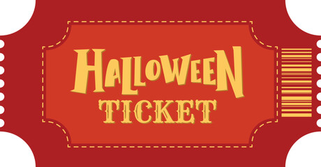 Red and Orange Spooky Halloween Event Ticket