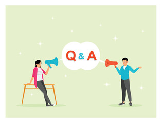 Question and answer session concept. FAQ or frequently asked questions.