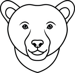 cute panda head vector illustration