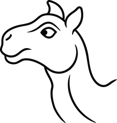 cute cartoon giraffe illustration vector