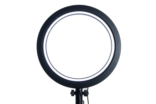 Ring light isolated on transparent background