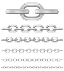 Fototapeta premium metal chain links cartoon stock vector illustration isolated on white background
