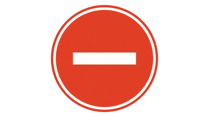 Clear stop sign symbol for entry prohibition and access restriction