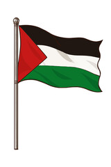 Palestine flag vector 