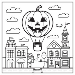 Vintage Halloween Coloring Pages
