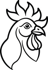 cute cartoon chicken and deer vector illustration
