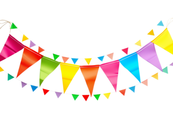 Celebration banner with unity colors illustration Isolated on a transparent background