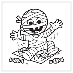 Vintage Halloween Coloring Pages