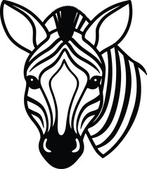 zebra head vector illustration