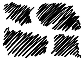 Abstract Hand Drawn Scribble Shapes for Graphic Design Elements